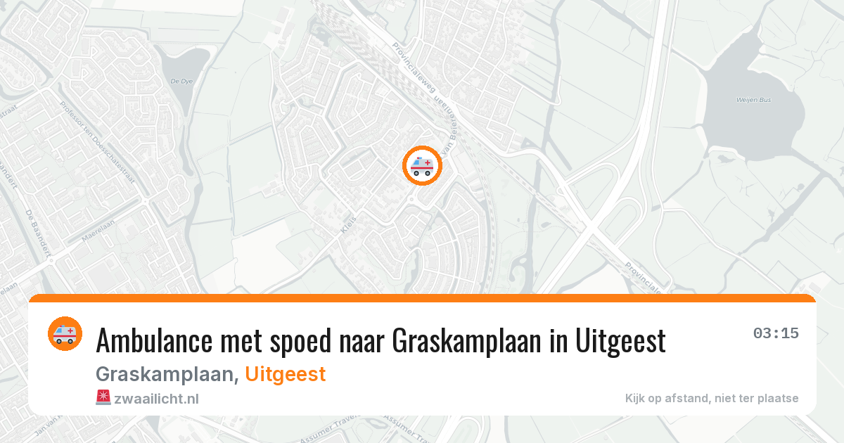 Ambulance met spoed naar Graskamplaan in Uitgeest — 23 jan 2026