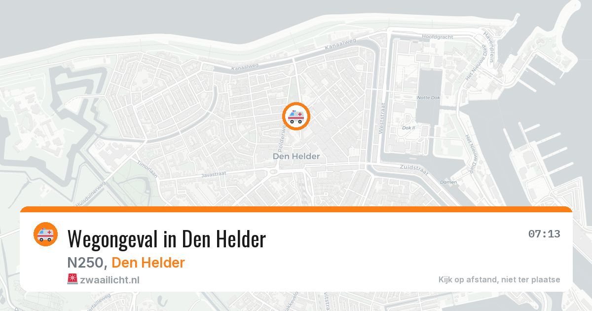 Wegongeval in Den Helder — 2 mrt 2026