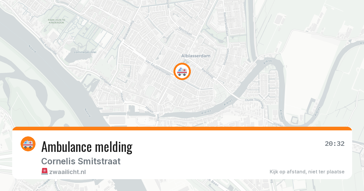 Ambulance met spoed naar Cornelis Smitstraat in 2951AC — 9 apr 2026