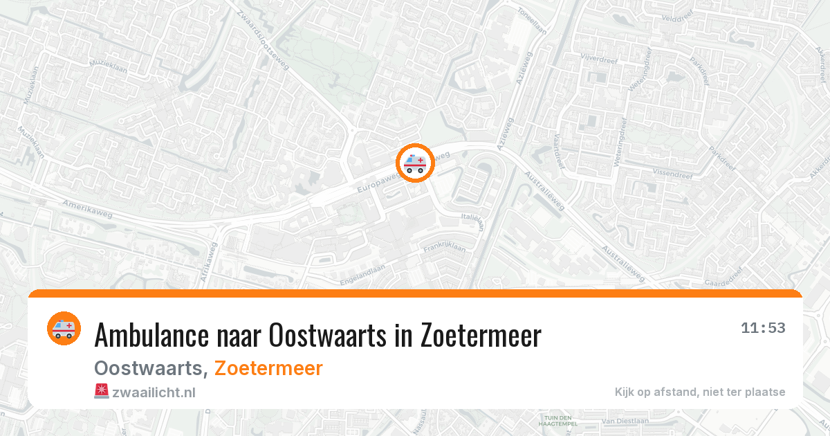 Ambulance naar Oostwaarts in Zoetermeer — 4 apr 2026