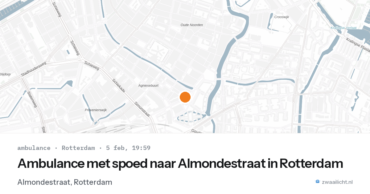 Ambulance met spoed naar Almondestraat in Rotterdam — 5 feb 2026