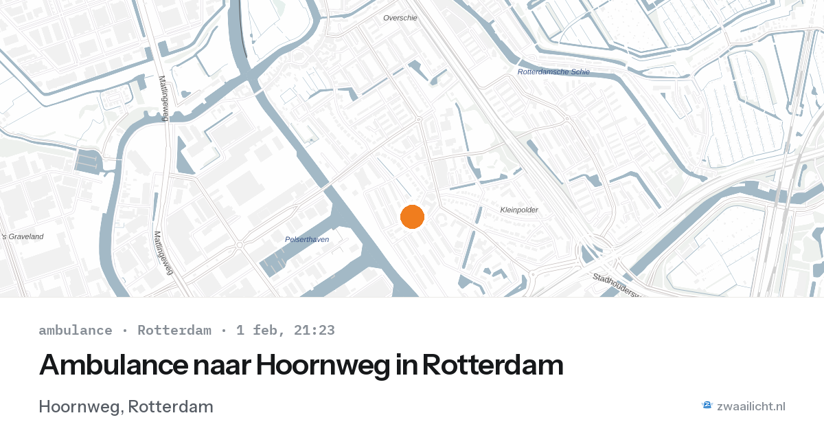 Ambulance naar Hoornweg in Rotterdam — 1 feb 2026