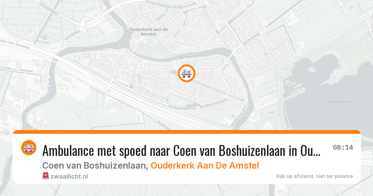 Ambulance met spoed naar Coen van Boshuizenlaan in Ouderkerk Aan De Amstel — 12 jun 2026