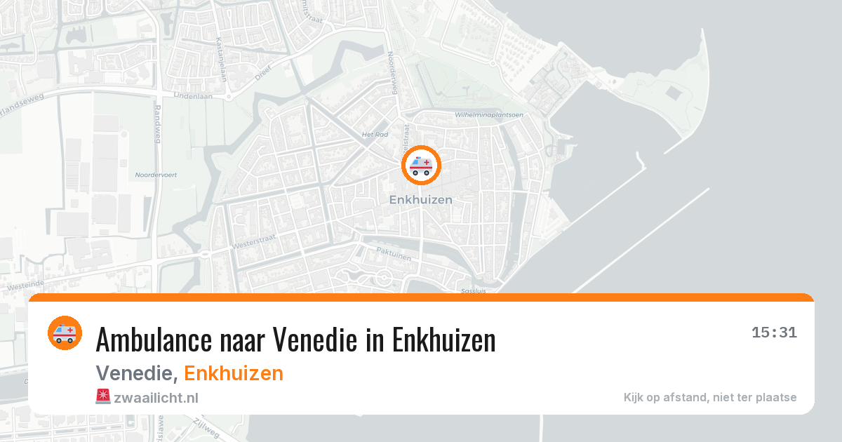 Ambulance naar Venedie in Enkhuizen — 5 jul 2026