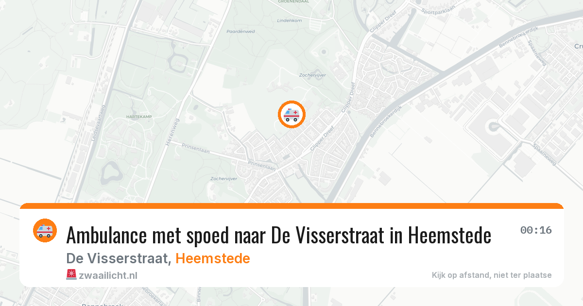 Ambulance met spoed naar De Visserstraat in Heemstede — 3 aug 2026