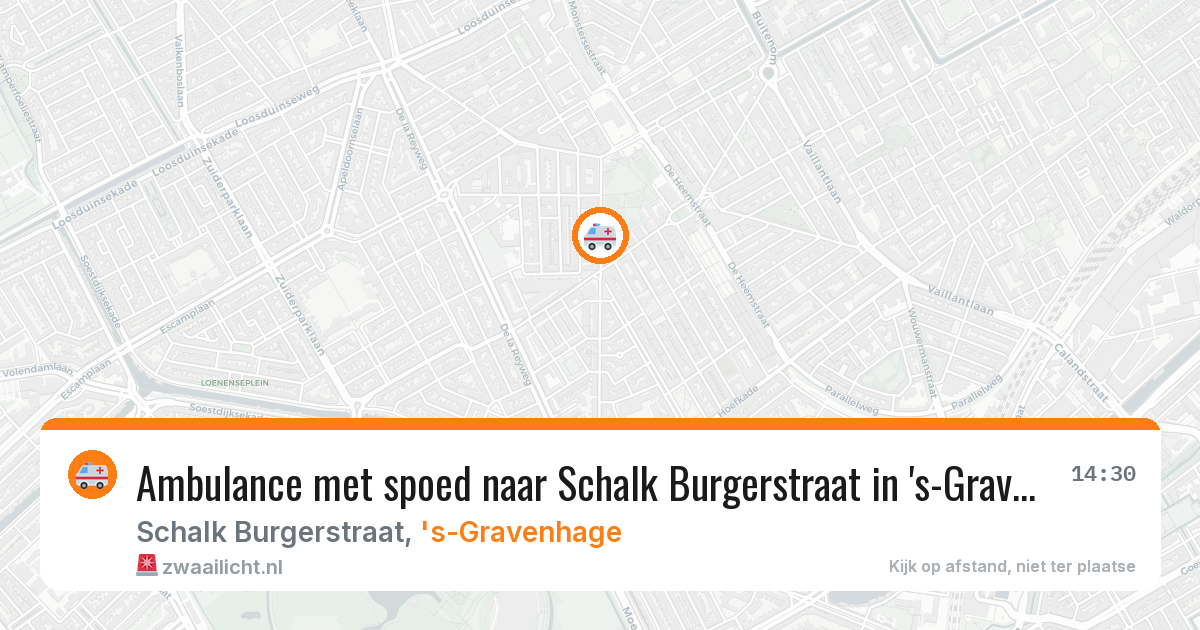 Ambulance met spoed naar Schalk Burgerstraat in 's-Gravenhage — 11 aug 2026