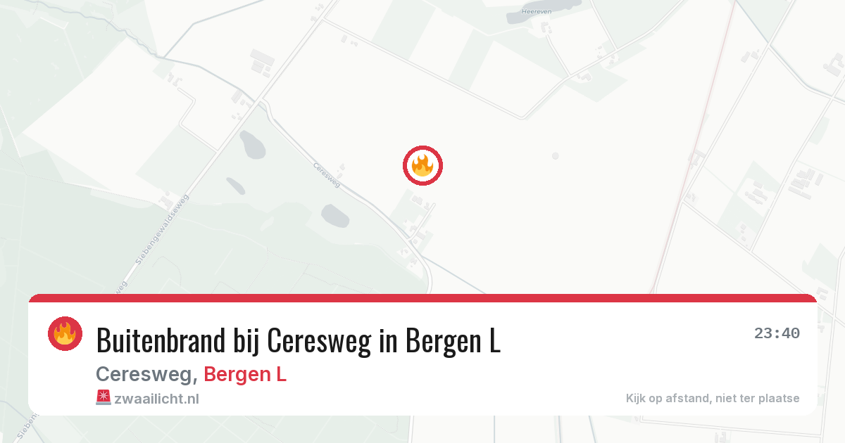 Buitenbrand bij Ceresweg in Bergen L — 23 mei 2026