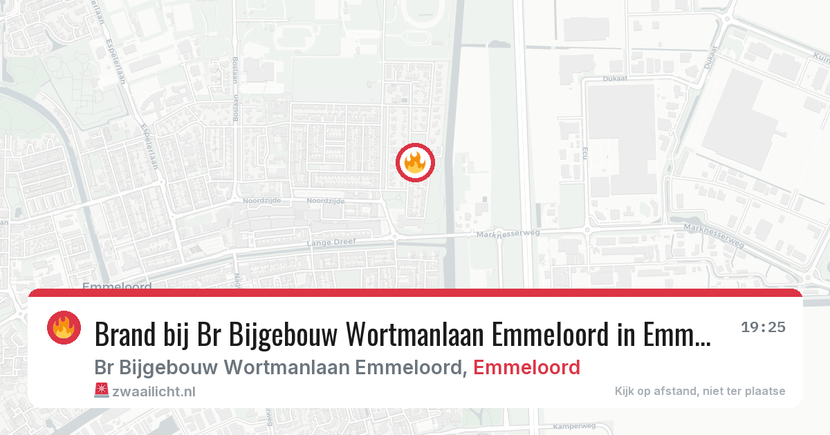 Brand bij Br Bijgebouw Wortmanlaan Emmeloord in Emmeloord — 20 mrt 2026
