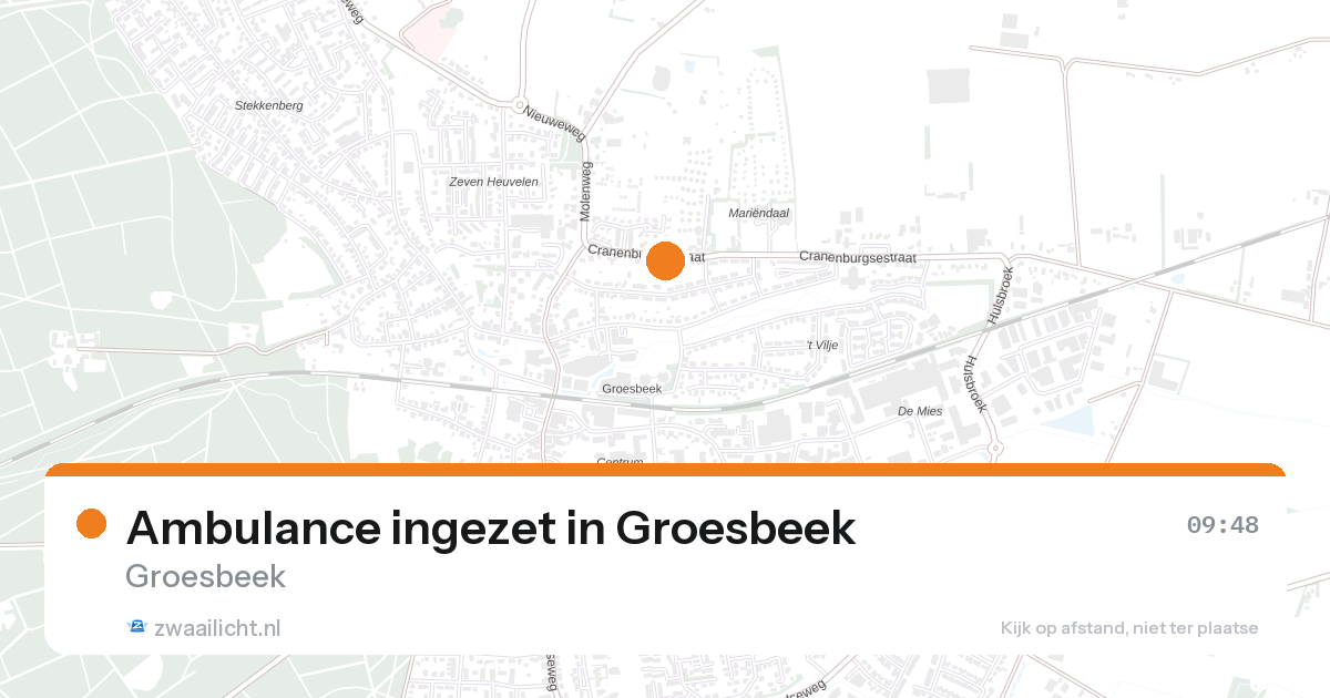 Ambulance ingezet in Groesbeek — 28 aug 2026
