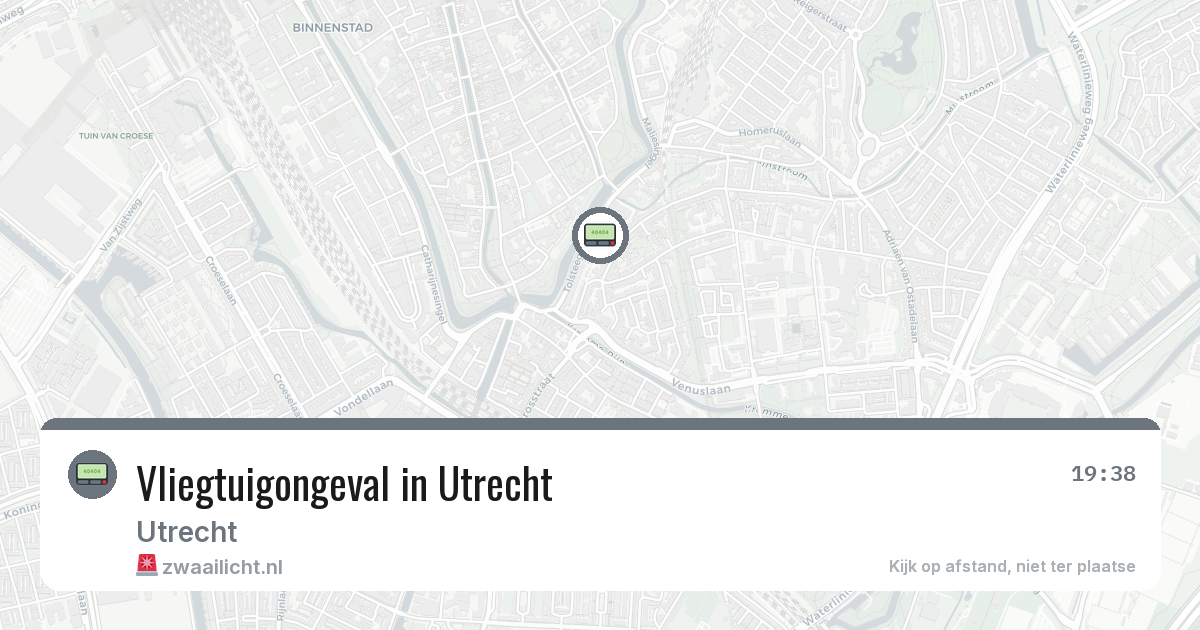 Vliegtuigongeval in Utrecht — 8 jul 2026