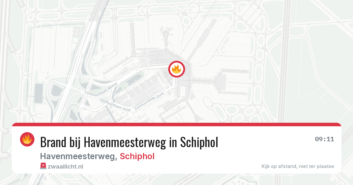 Brand bij Havenmeesterweg in Schiphol — 26 mrt 2026