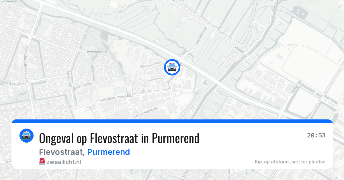 Ongeval op Flevostraat in Purmerend — 5 jun 2026