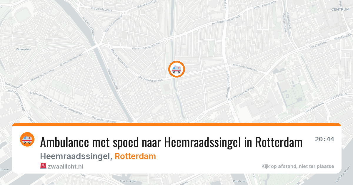 Ambulance met spoed naar Heemraadssingel in Rotterdam — 28 mrt 2026