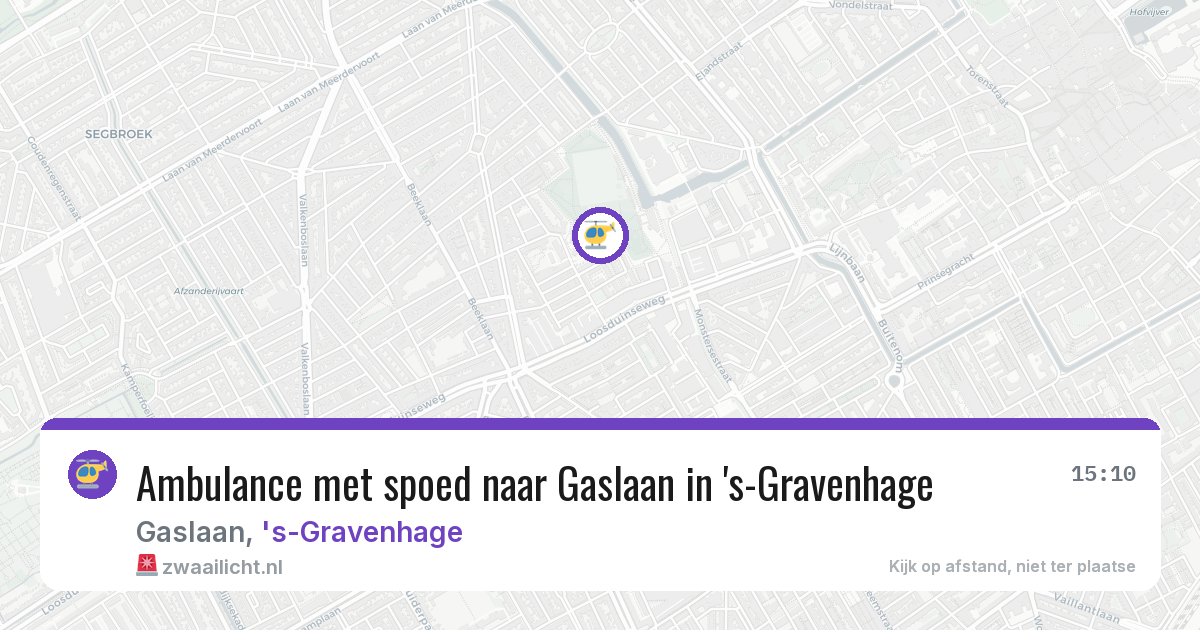 Ambulance met spoed naar Gaslaan in 's-Gravenhage — 3 jul 2026