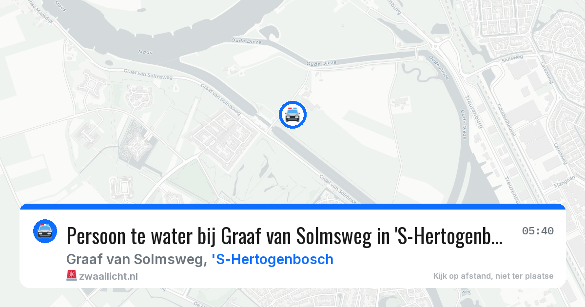 Persoon te water bij Graaf van Solmsweg in 'S-Hertogenbosch — 29 jul 2026