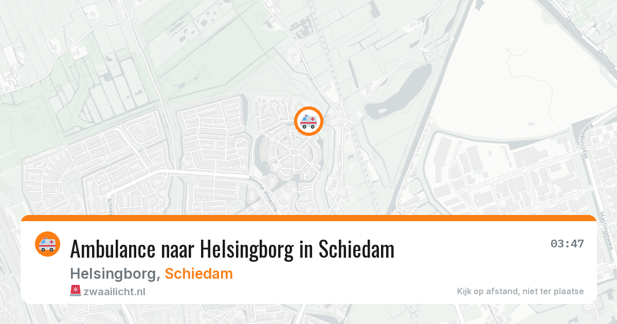 Ambulance naar Helsingborg in Schiedam — 19 mrt 2026