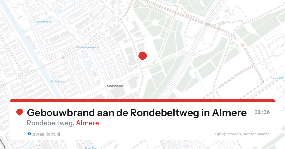 Gebouwbrand aan de Rondebeltweg in Almere — 7 mei 2026