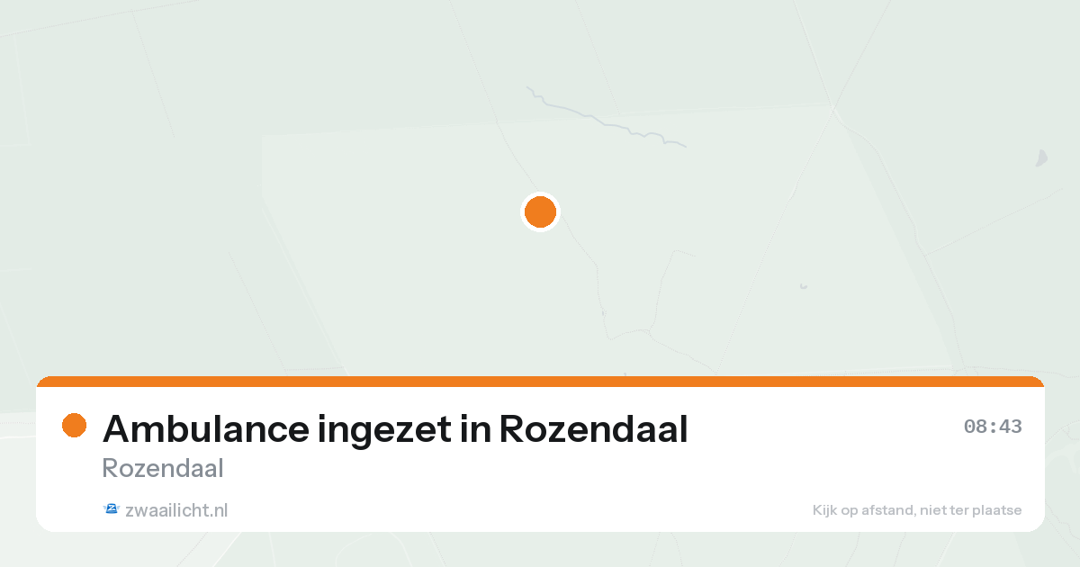 Ambulance ingezet in Rozendaal — 22 aug 2026