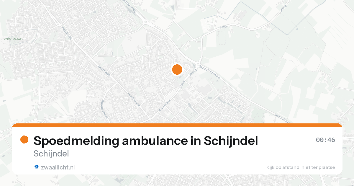 Spoedmelding ambulance in Schijndel — 20 aug 2026