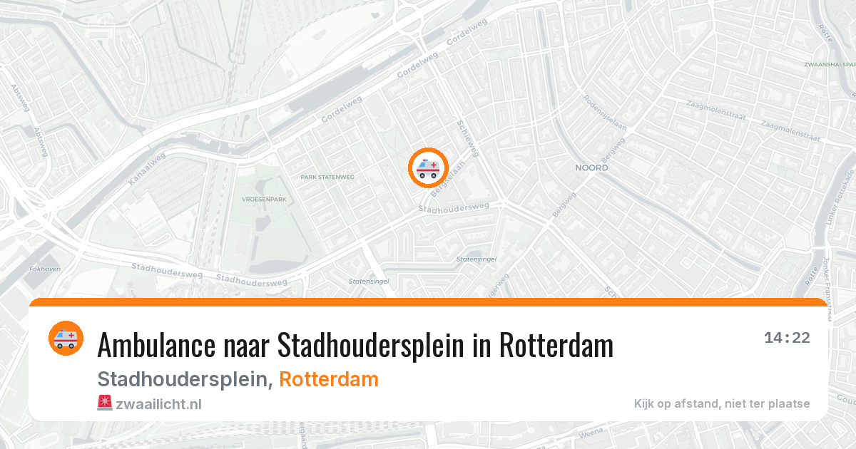 Ambulance naar Stadhoudersplein in Rotterdam — 22 mei 2026
