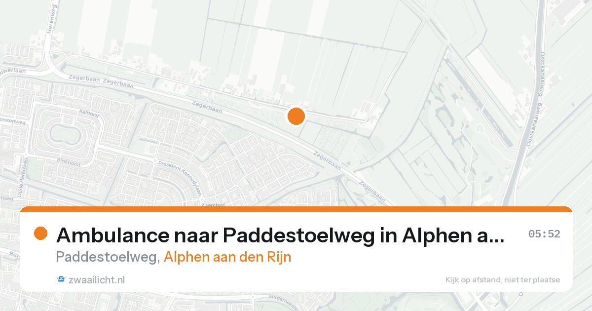 Ambulance naar Paddestoelweg in Alphen aan den Rijn — 8 feb 2026