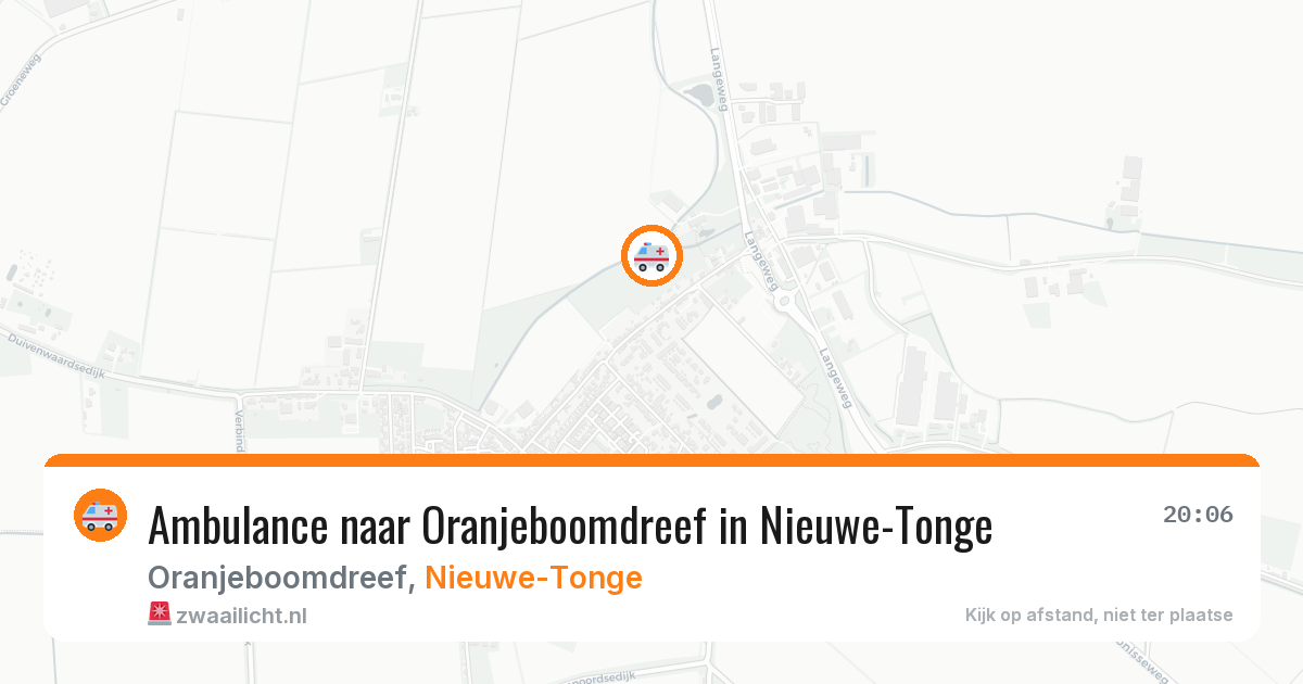 Ambulance naar Oranjeboomdreef in Nieuwe-Tonge — 14 aug 2026