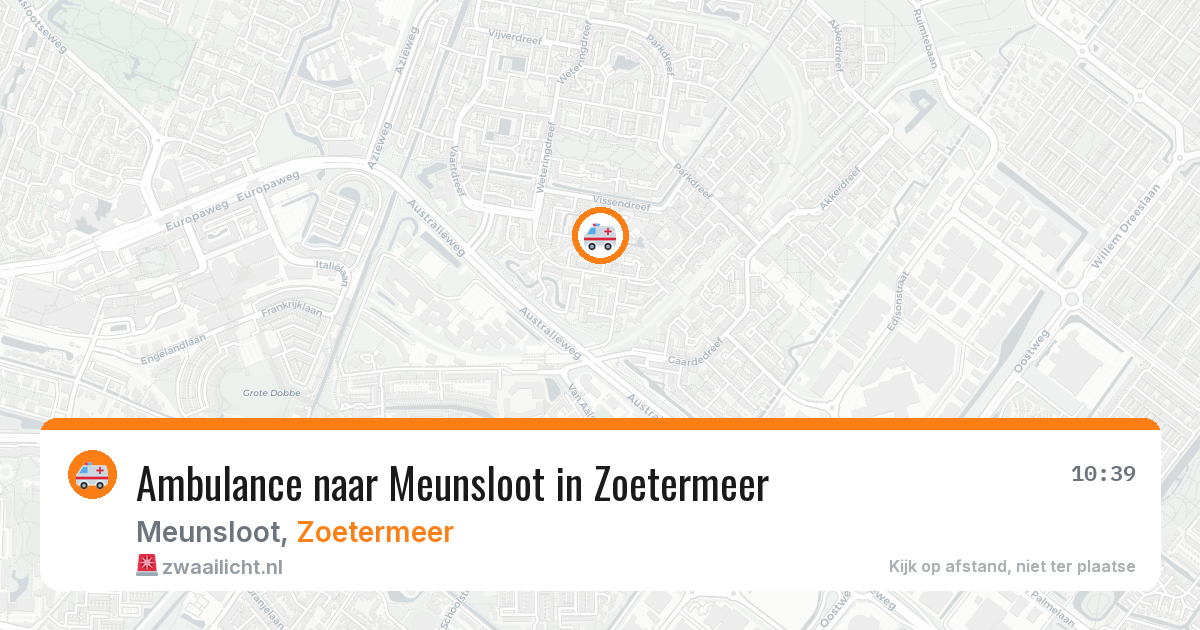 Ambulance naar Meunsloot in Zoetermeer — 30 mei 2026