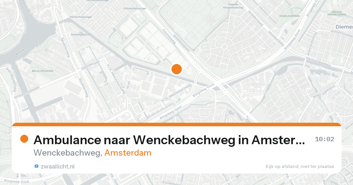 Ambulance naar Wenckebachweg in Amsterdam — 25 mei 2026