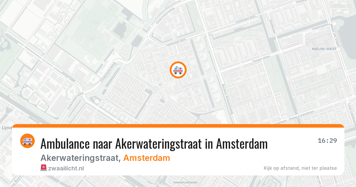 Ambulance naar Akerwateringstraat in Amsterdam — 23 apr 2026