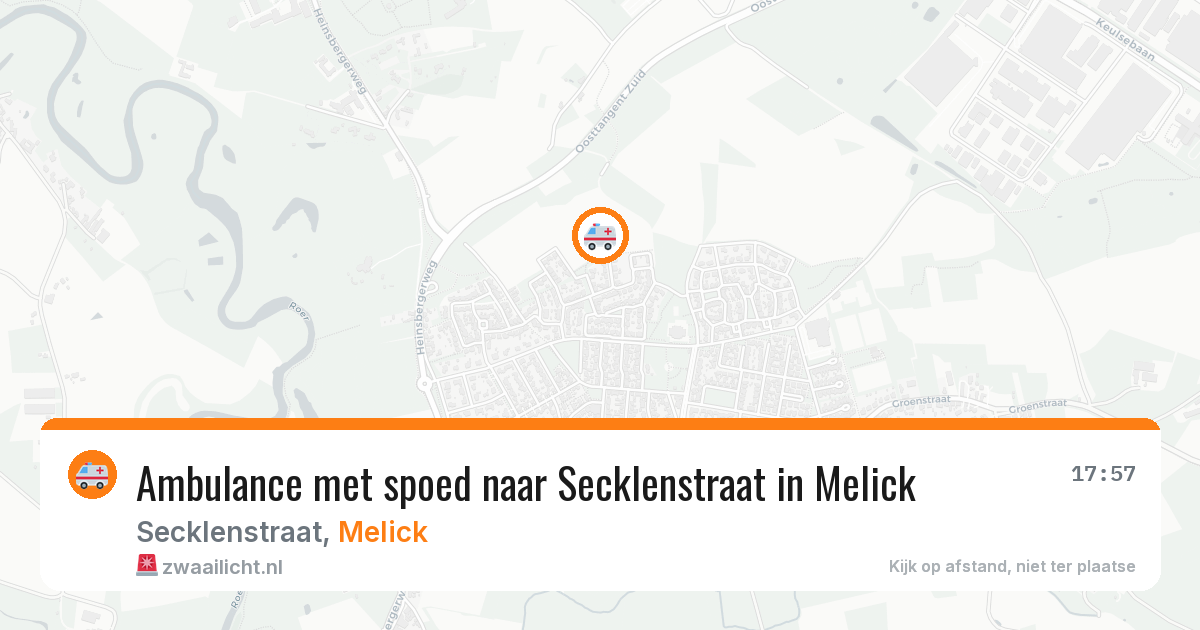 Ambulance met spoed naar Secklenstraat in Melick — 28 mrt 2026