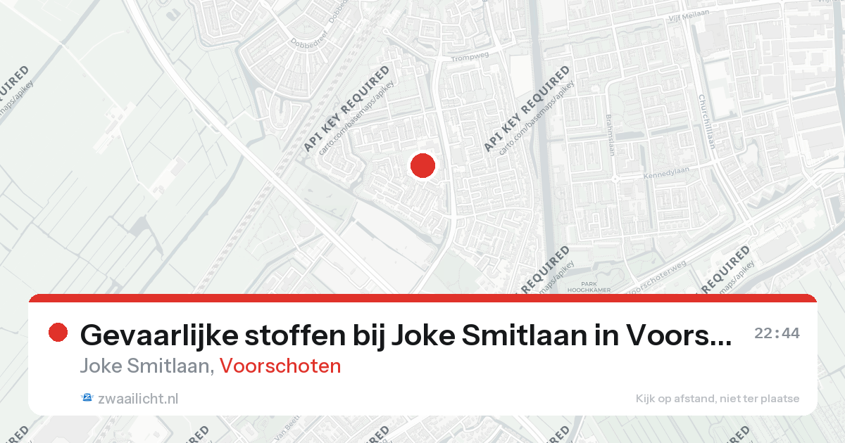 Gevaarlijke stoffen bij Joke Smitlaan in Voorschoten — 20 mrt 2026