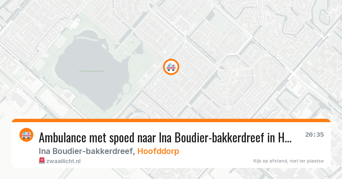 Ambulance met spoed naar Ina Boudier-bakkerdreef in Hoofddorp — 8 feb 2026