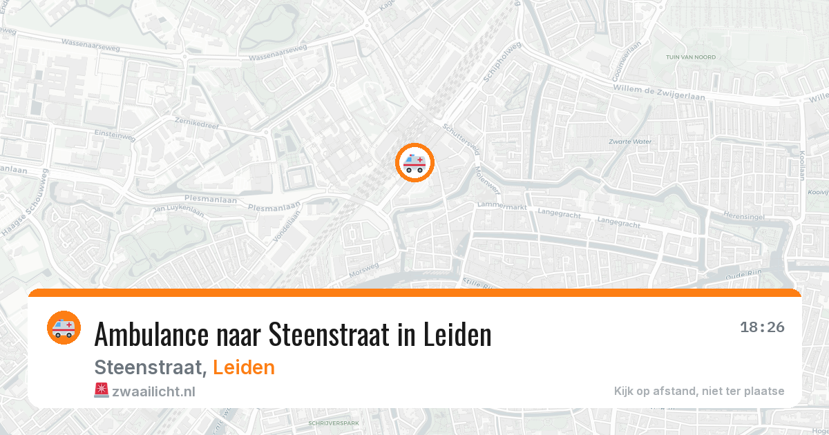 Ambulance naar Steenstraat in Leiden — 7 jul 2026
