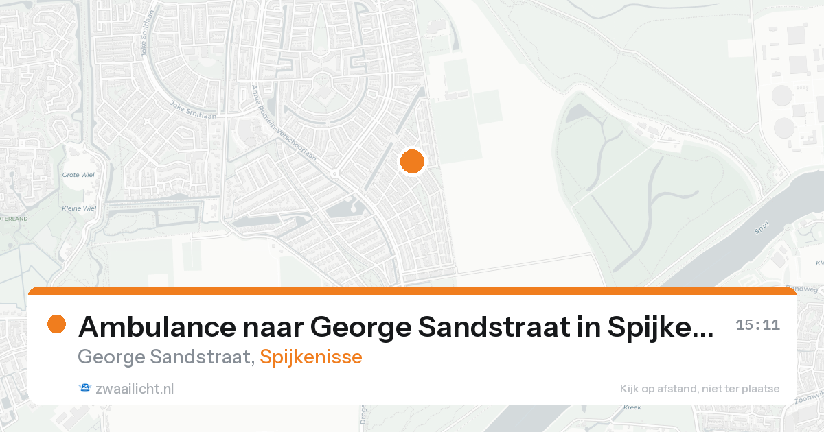 Ambulance naar George Sandstraat in Spijkenisse — 18 aug 2026
