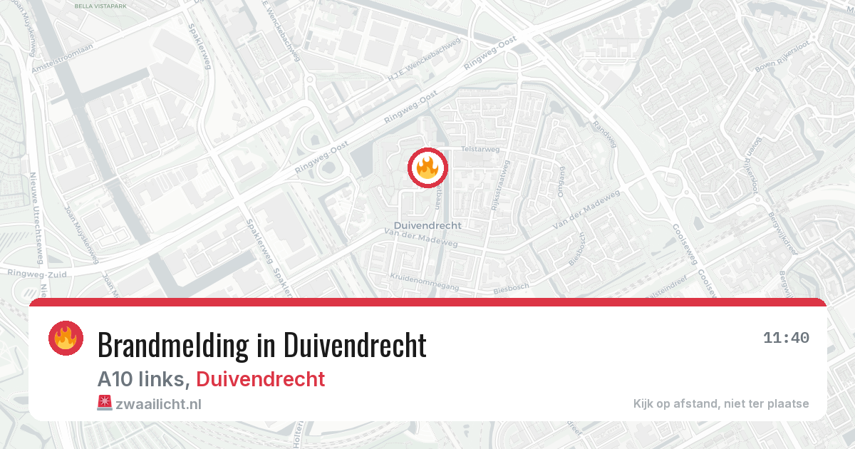 Brandmelding in Duivendrecht — 7 jul 2026