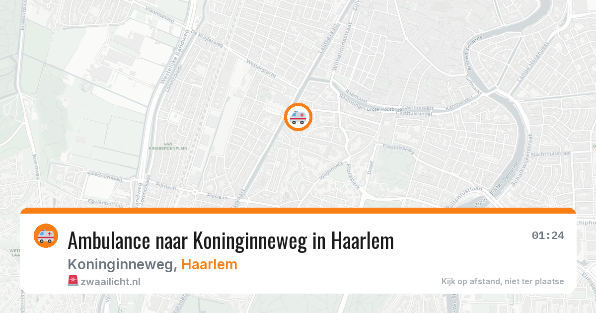 Ambulance naar Koninginneweg in Haarlem — 18 mrt 2026