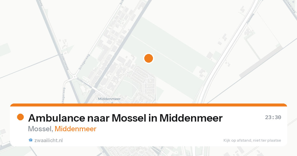 Ambulance naar Mossel in Middenmeer — 22 aug 2026