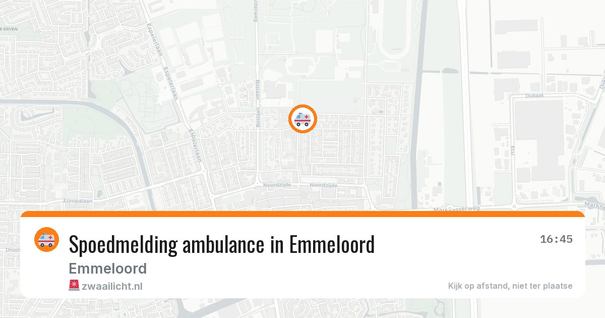 Spoedmelding ambulance in Emmeloord — 10 aug 2026