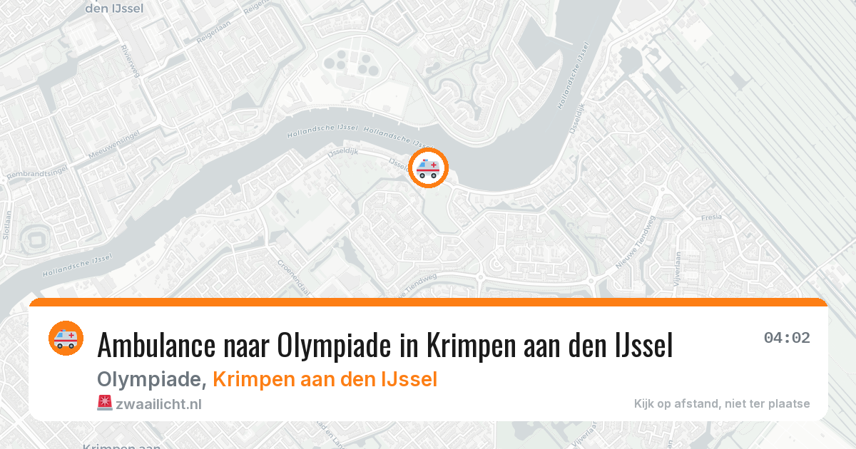 Ambulance naar Olympiade in Krimpen aan den IJssel — 14 aug 2026