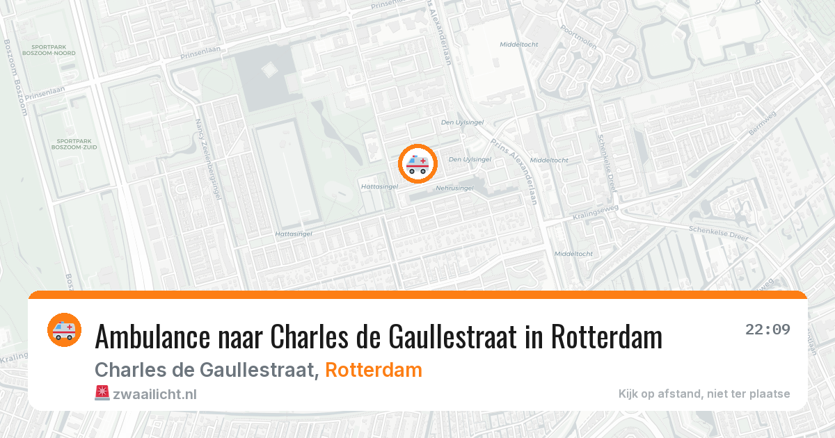 Ambulance naar Charles de Gaullestraat in Rotterdam — 9 jul 2026