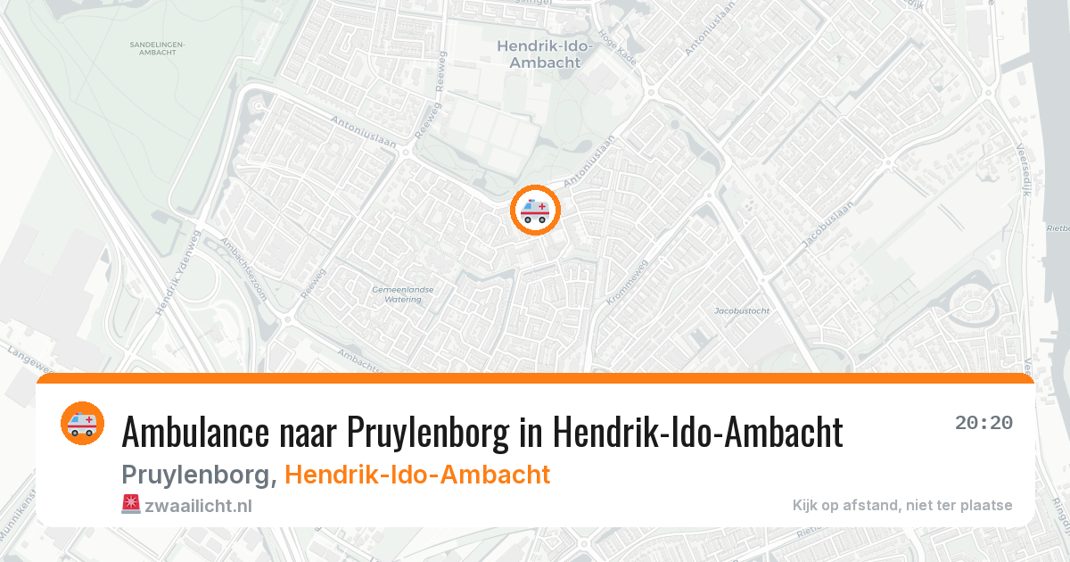 Ambulance naar Pruylenborg in Hendrik-Ido-Ambacht — 21 jul 2026