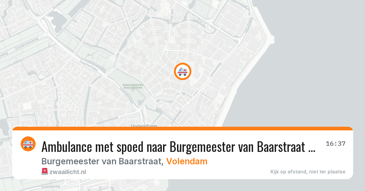 Ambulance met spoed naar Burgemeester van Baarstraat in Volendam — 11 mei 2026