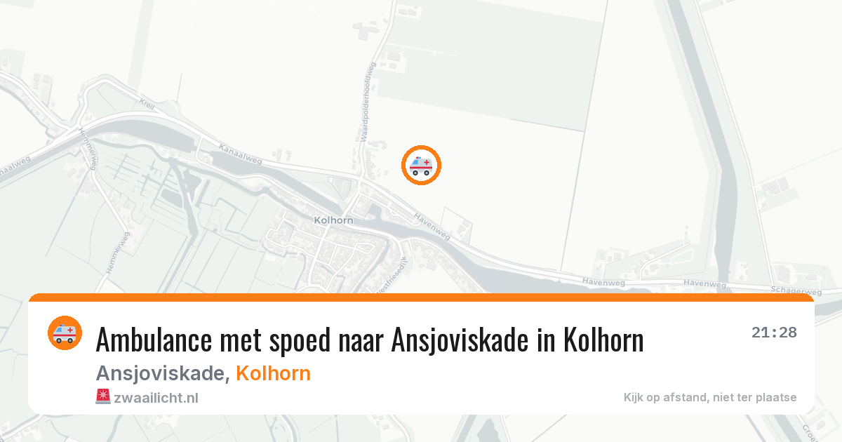 Ambulance met spoed naar Ansjoviskade in Kolhorn — 19 jun 2026