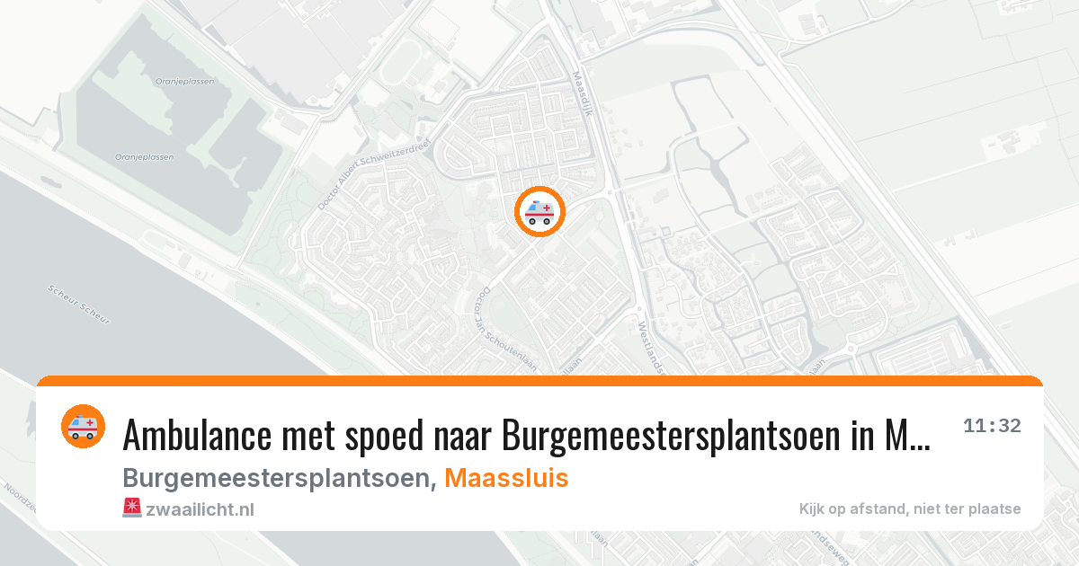 Ambulance met spoed naar Burgemeestersplantsoen in Maassluis — 22 mei 2026