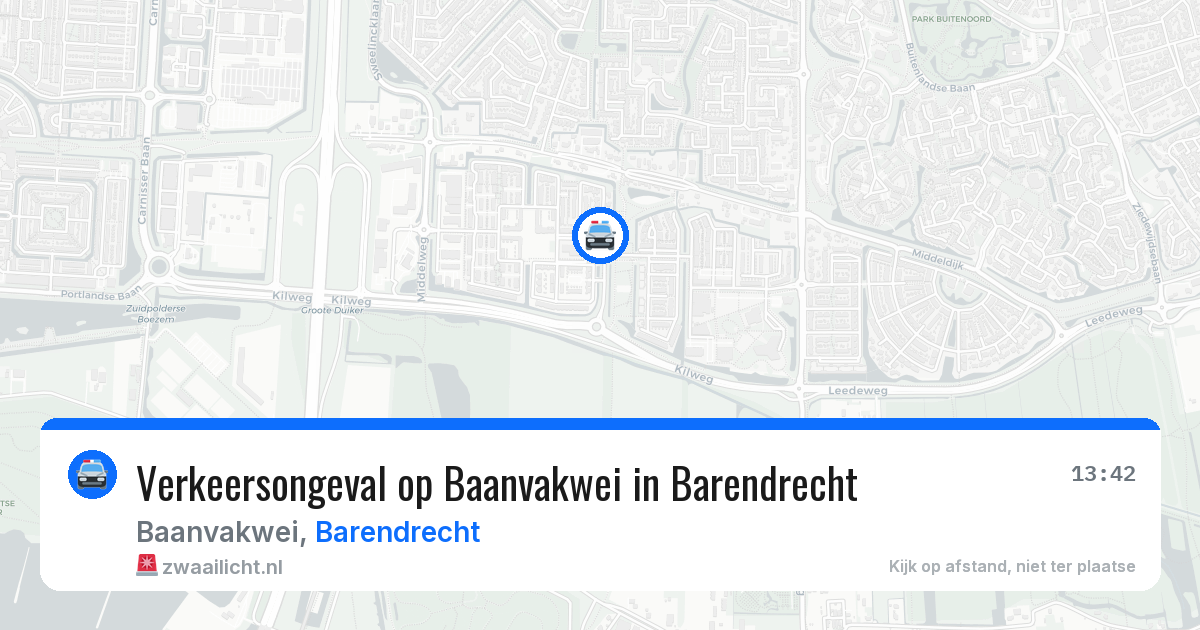 Verkeersongeval op Baanvakwei in Barendrecht — 5 mei 2026