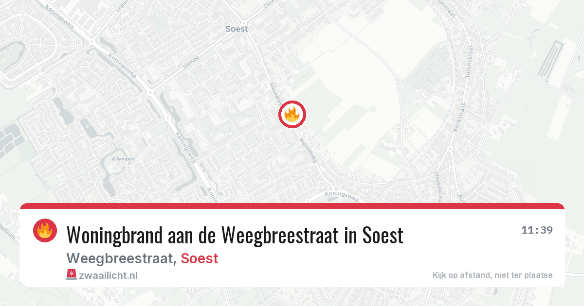 Woningbrand aan de Weegbreestraat in Soest — 27 mrt 2026