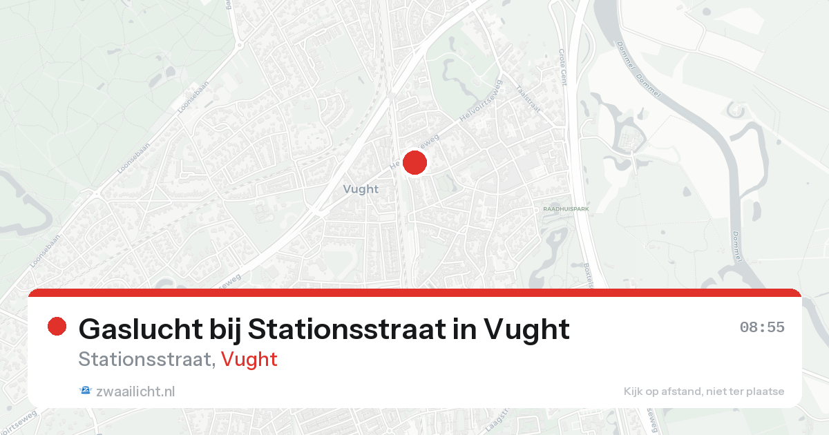 Gaslucht bij Stationsstraat in Vught — 28 mei 2026