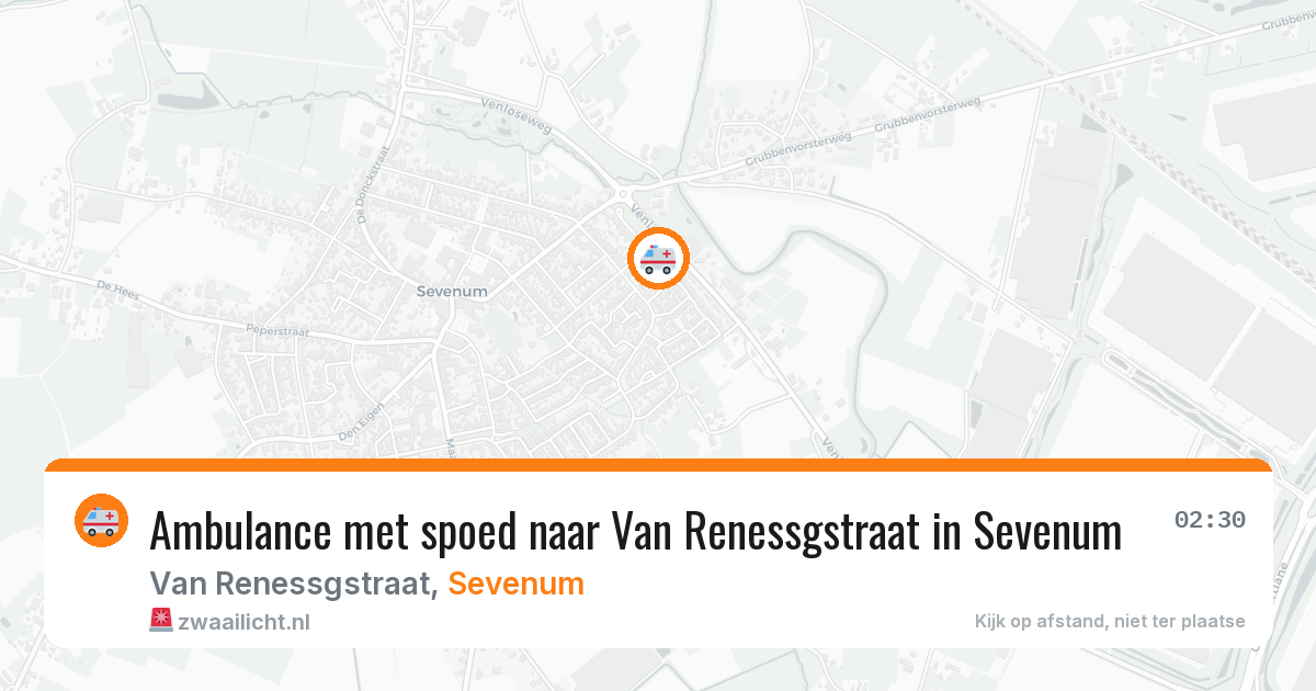 Ambulance met spoed naar Van Renessgstraat in Sevenum — 11 jun 2026