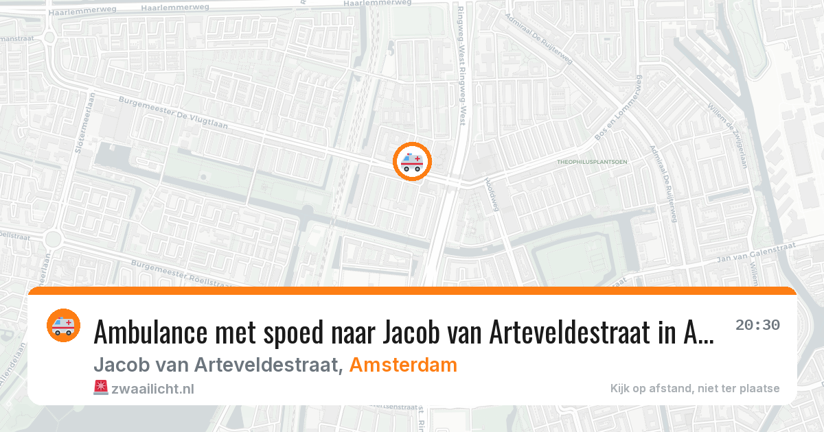 Ambulance met spoed naar Jacob van Arteveldestraat in Amsterdam — 11 jun 2026