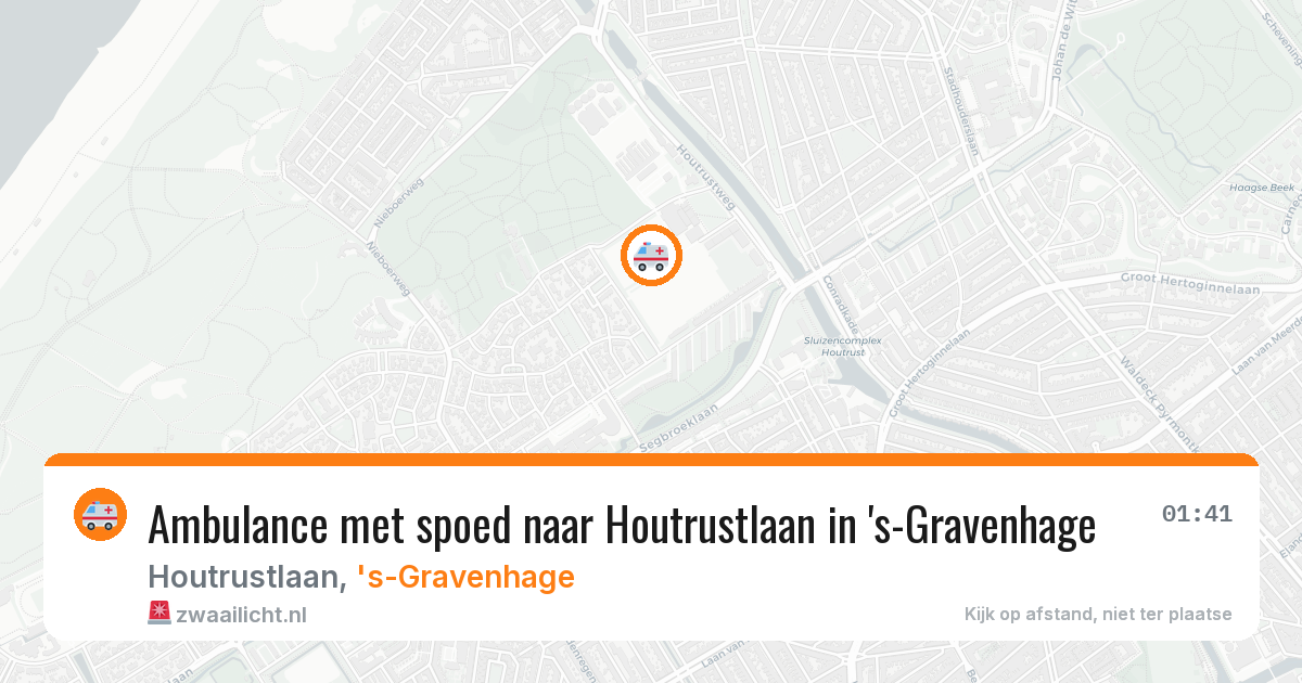 Ambulance met spoed naar Houtrustlaan in 's-Gravenhage — 10 jul 2026